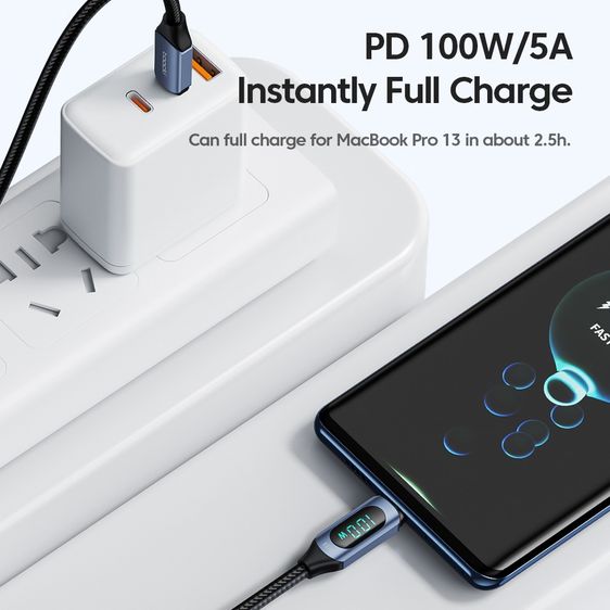 ขายยกล็อต Toocki สายชาร์จ Type-C 100W PD 60 เส้น ของใหม่ เส้นละ 98 บาท รูปที่ 7