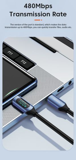 ขายยกล็อต Toocki สายชาร์จ Type-C 100W PD 60 เส้น ของใหม่ เส้นละ 98 บาท รูปที่ 14