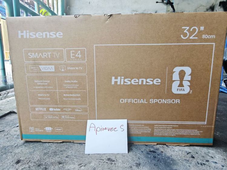 Hisense ทีวี 32 นิ้ว HD VIDAA Smart TV รุ่น 32E4Qมือหนึ่ง ประกันศูนย์  3300นัดรับ อ่อนนุช 17 ได้คะ
