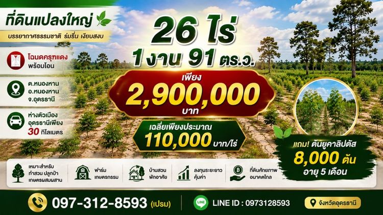 ที่ดินหนองหาน ราคาถูก