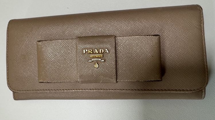 Prada saffiano fiocco (bow)long wallet