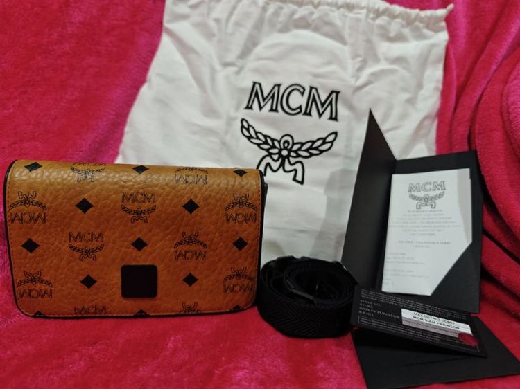 MCM Aren Lanyard / Mini Camera Crossbody Bag in Visetos