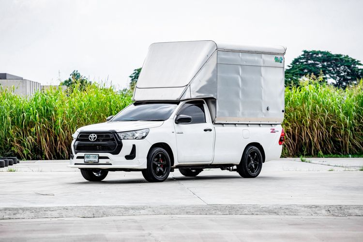Toyota Hilux Revo 2021 2.4 Entry Pickup ดีเซล ไม่ติดแก๊ส เกียร์ธรรมดา ขาว รูปที่ 3
