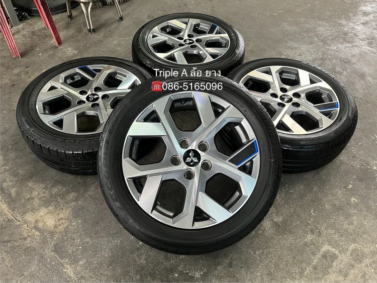 อื่นๆ อะลูมิเนียมอัลลอย 17" ✨ล้อแม็ก✨Mitsu Xpander Cross ขอบ 17 เทาหน้าเงา แถมยาง 205-55-17 Bridgestone ปี 24