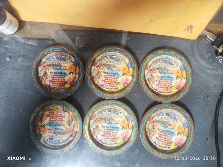 ที่รองแก้ววินเทจ ลายสกรีนรถยนต์คลาสสิค ผลิตปี 60S อีกชุด ที่รองแก้ววินเทจ ลายฮาวาย เป็นของที่ระลึกจากฮาวาย ผลิตในปี 60-70 ของสะสมวินเทจ รูปที่ 9