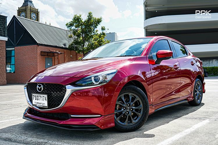 Mazda Mazda 2 2021 1.3 S Sedan เบนซิน ไม่ติดแก๊ส เกียร์อัตโนมัติ แดง