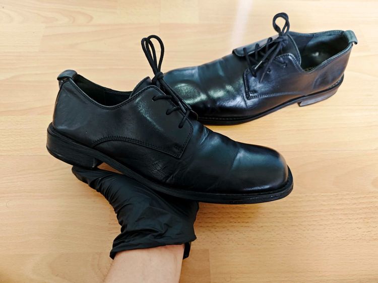 อื่นๆ รองเท้าผ้าใบ หนังแท้ UK 8 | EU 42 | US 8.5 ดำ (42eu) Valentinno Garavani Oxford Square Toes Shoes