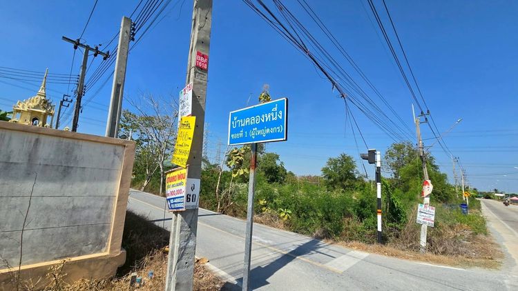 ขายด่วนที่ดินผังสีม่วง 466 ตารางวา ติดถนนลาดยาง สาธารณะถนน นบ.3015 ไทรน้อย นนทบุรี รูปที่ 2