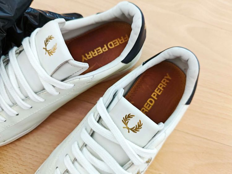 (ขายแล้ว) Fred Perry Spencer leather - Porcelain รูปที่ 4