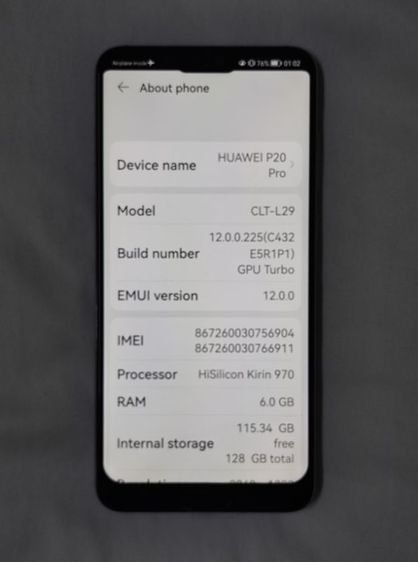 Huawei P20 Pro สีดำ 128GB/6GBมีตำหนิ รูปที่ 2