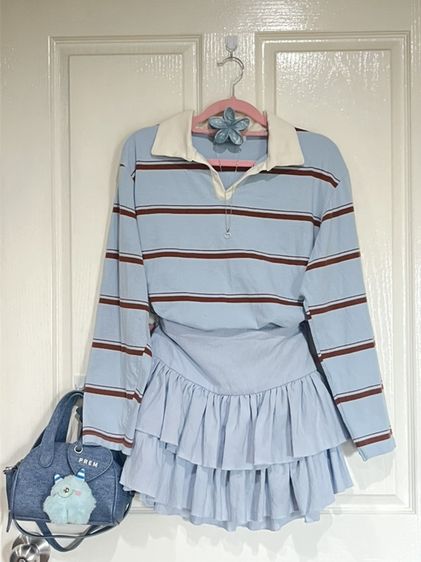 อื่นๆ อื่นๆ EU 36 ฟ้า แขนยาว Baby Blue 2-Piece Set 💙👚(150฿) #DeliFree🛵