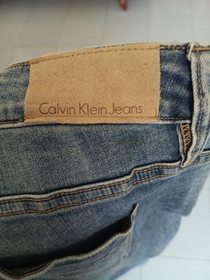 Calvin Klein ฟ้า ไม่มีแขน กางเกงยีนส์มือสอง สภาพสวย ไซส์ l เอว 30