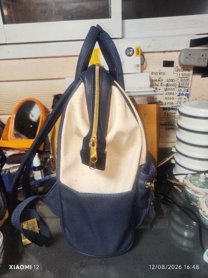 กระเป๋าเป๋ anello แท้ รุ่น Synthetic Leather Base Mouth Backpack (ไซส์ Regular/Standard ปากกว้างทรงซิปปากโครงเหล็ก) รูปที่ 5