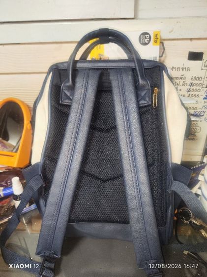 กระเป๋าเป๋ anello แท้ รุ่น Synthetic Leather Base Mouth Backpack (ไซส์ Regular/Standard ปากกว้างทรงซิปปากโครงเหล็ก) รูปที่ 4