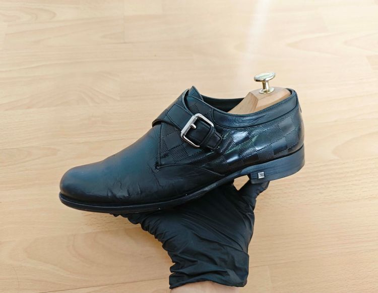 (41eu) Louis Vuitton Haussmann single monk strap buckle