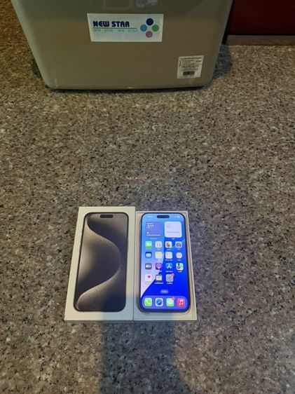 iPhone 128 GB ขายไอโฟน15ProสีNatural Titanuimมีกล่องจอแท้เดิมๆหายากมากๆสภาพนี้สูนTrueใช้งานดีทุกๆฟังชั่นถูกมากกกก