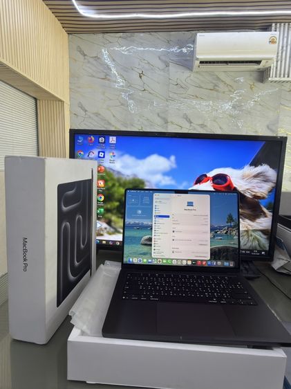 Apple Mackbook Pro 14 Inch แมค โอเอส 16 กิกะไบต์ อื่นๆ ใช่ Macbook pro M5 14 นิ้ว แรม16 ssd 512 รอบชาร์จ 3 รอบ ประกันถึง กพ. 27 ครบกล่อง สภาพสวยใสไร้ที่ติค่ะ