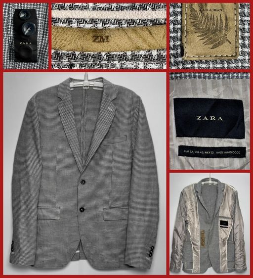 ⚠️ยังไม่เคยใช้‼️เสื้อสูทลำลอง ZARA MAN ของแท้ รุ่นใหม่รุ่นราคาสูงผลิตในยุโรป