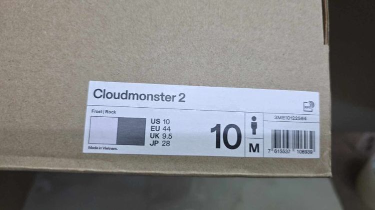 นาย On Cloud Monster 2 สี Frost/black size 44/280cm ของใหม่  ของแท้ 100% รูปที่ 4