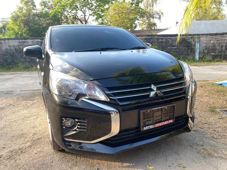 Mitsubishi Attrage 2021 1.2 GLX Sedan เบนซิน ดำ รูปที่ 2