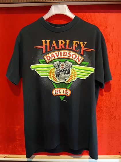 เสื้อยืดวินเทจ HARLEY-DAVIDSON FUN-WEAR Size L