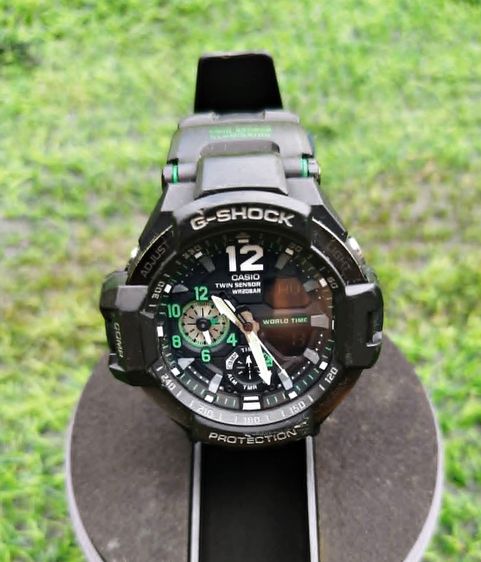 G-Shock ดำ นาฬิกา Casio G.Shock GA-1100 Twin sensor wr 20bar มือสอง นำเข้าจากญี่ปุ่น ของแท้รับประกัน
