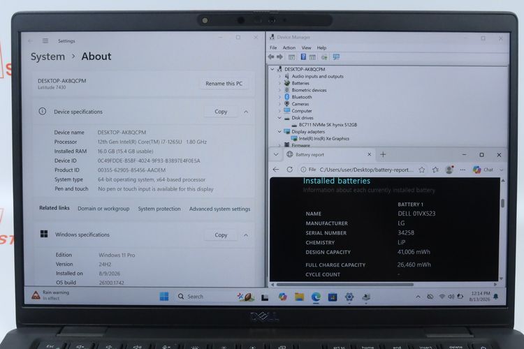 DELL LATITUDE 7430 Core i7-1265U  RAM16.512GB รูปที่ 2