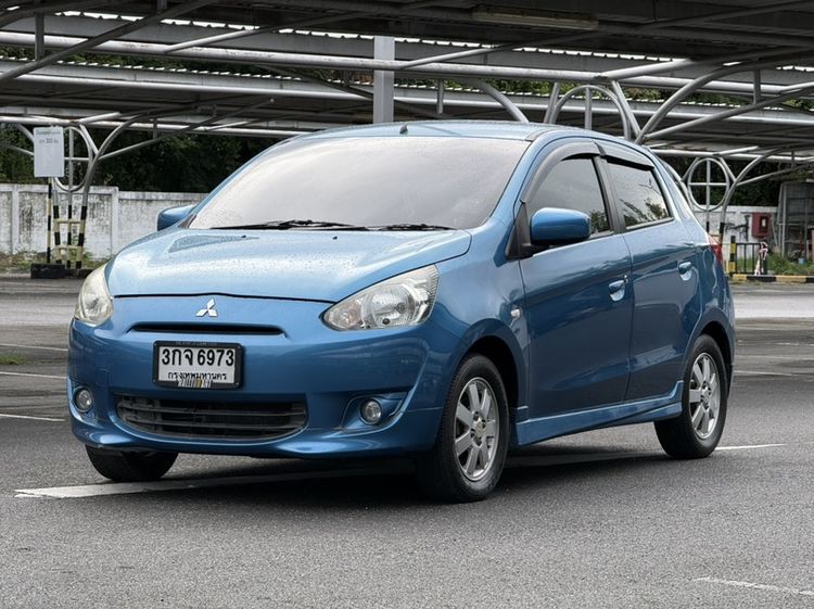 Mitsubishi Mirage 2014 1.2 GLX Sedan เบนซิน ไม่ติดแก๊ส เกียร์อัตโนมัติ ฟ้า