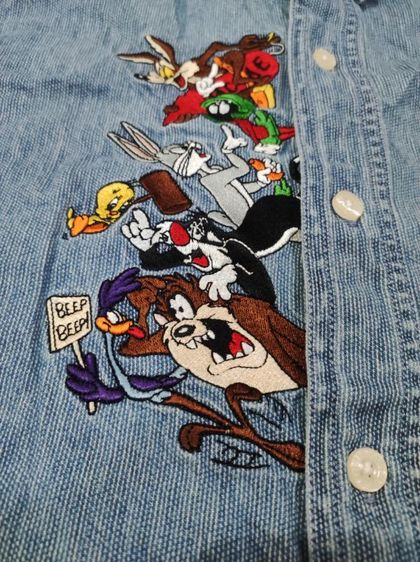 เชิ้ตยีนส์ Looney Tunes 90'S🐱 รูปที่ 2