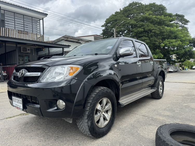 Toyota Hilux Vigo 2008 3.0 Prerunner E Pickup ดีเซล ไม่ติดแก๊ส เกียร์ธรรมดา ดำ รูปที่ 2