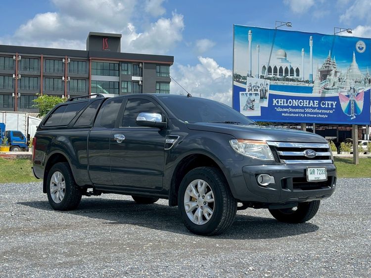 Ford Ranger 2014 2.2 XLT Pickup ดีเซล ไม่ติดแก๊ส เกียร์ธรรมดา เทา รูปที่ 2