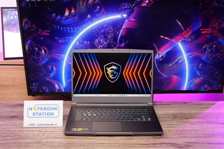 รุ่นอื่น ๆ วินโดว์ 8 กิกะไบต์ ไม่ใช่ MSI THIN A15 Ryzen5-7535HS RTX3050(4GB) Ram8 SSD512GB จอ15.6 FHD 144Hz