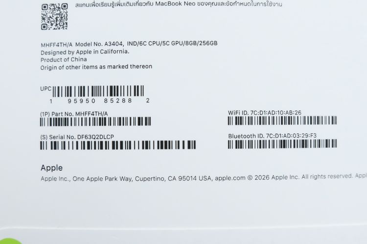 MacBook Neo 8.256GB รูปที่ 13