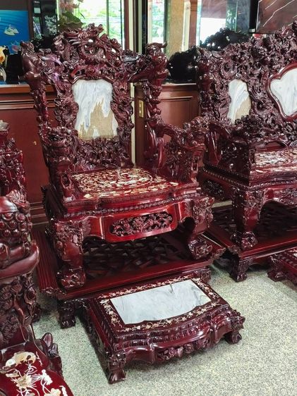 เฟอร์จีนโบราณ โต๊ะมุกจักรพรรดิ์ ชุดใหญ่
