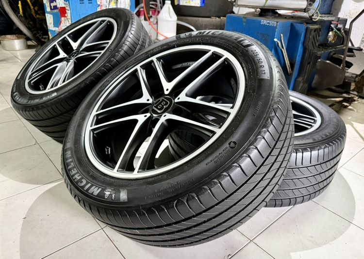 ล้อแม็กSSW 17 5x114 พร้อมยาง มิชลีน225 50 17 เก๋งใส่สวย กระบะใส่หล่อ รูปที่ 9