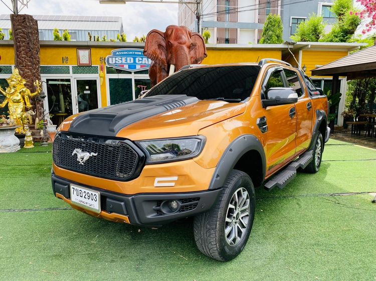 Ford Ranger 2020 2.0 Hi-Rider Wildtrak Pickup ดีเซล ไม่ติดแก๊ส เกียร์อัตโนมัติ ส้ม รูปที่ 2