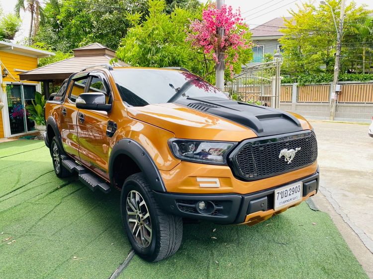 Ford Ranger 2020 2.0 Hi-Rider Wildtrak Pickup ดีเซล ไม่ติดแก๊ส เกียร์อัตโนมัติ ส้ม รูปที่ 3