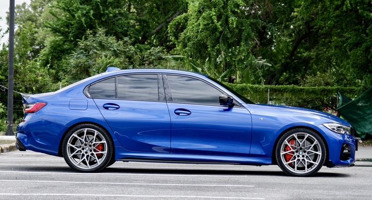 BMW Series 3 2020 320d Sedan ดีเซล ไม่ติดแก๊ส เกียร์อัตโนมัติ น้ำเงิน รูปที่ 4