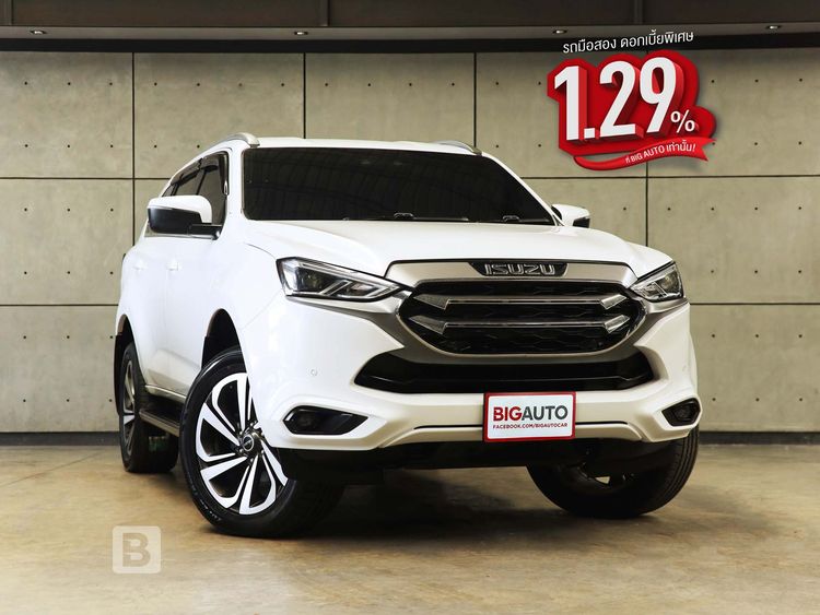 Isuzu MU-X 2022 3.0 Ultimate AT 2WD Utility-car ดีเซล ไม่ติดแก๊ส เกียร์อัตโนมัติ ขาว