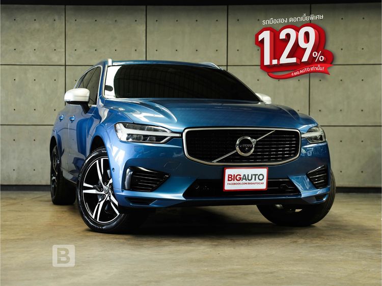 Volvo XC60 2019 2.0 T8 R-Design 4WD Utility-car ไฮบริด ไม่ติดแก๊ส เกียร์อัตโนมัติ น้ำเงิน