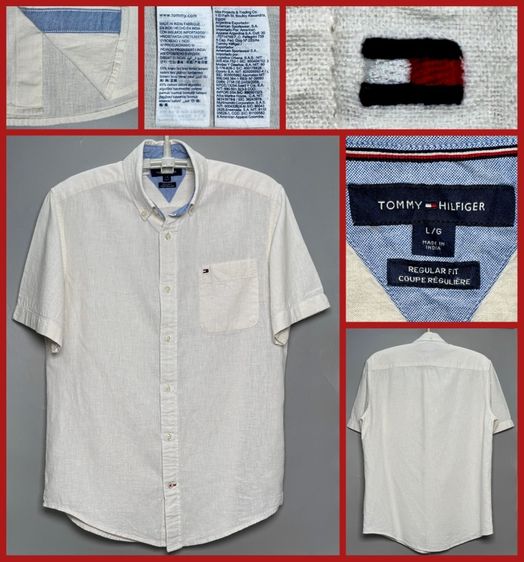 ⚠️รุ่นใหม่‼️เสื้อเชิ้ต TOMMY HILFIGER ของแท้ ทรง REGULAR FIT ผ้า LINEN