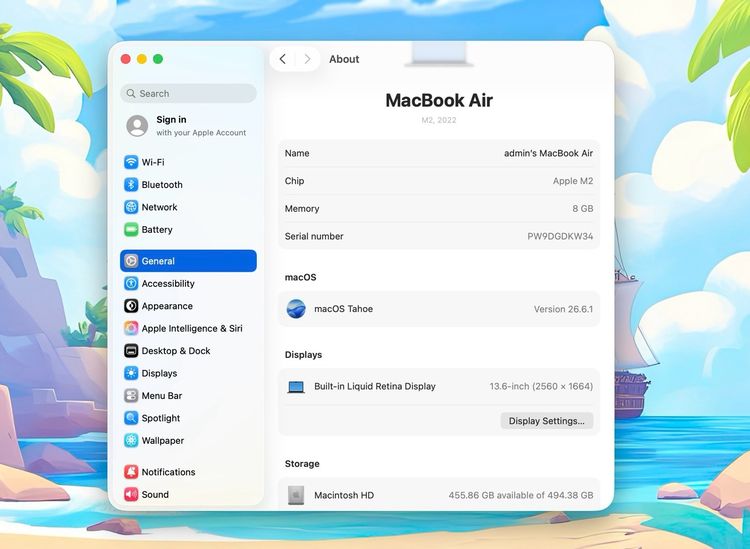 MacBook Air 13-inch M2 2022 Ram8GB SSD512GB  Space gray   รูปที่ 12