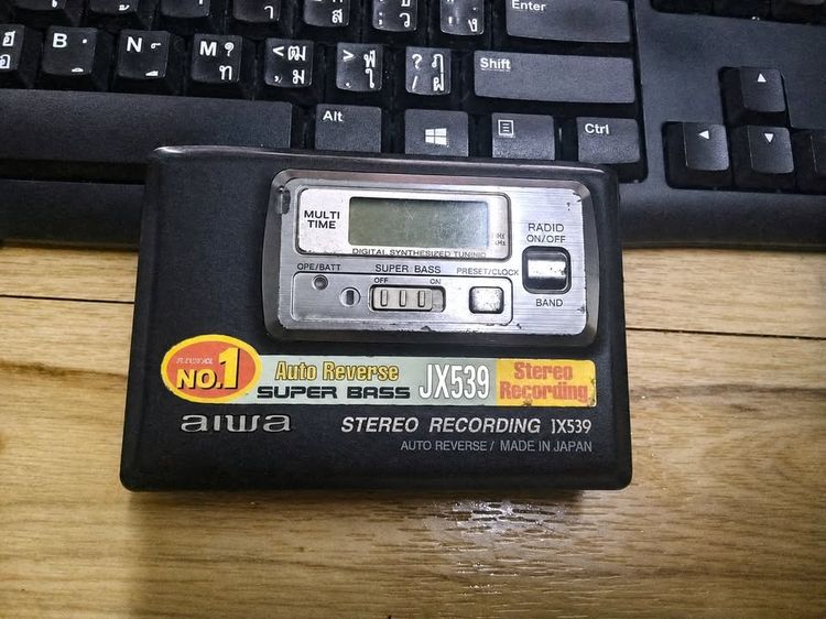 วิทยุเทปคาสเซ็ตแบบพกพา Aiwa JX539 ซาวด์อะเบ้าท์ วินเทจ ยุค 90 บันทึกเสียงสเตอริโอ มัลติซาวด์ หายาก