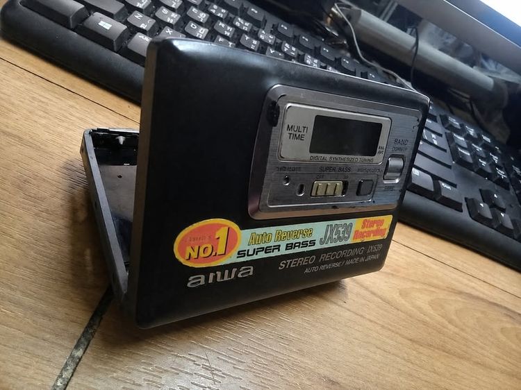 วิทยุเทปคาสเซ็ตแบบพกพา Aiwa JX539 ซาวด์อะเบ้าท์ วินเทจ ยุค 90 บันทึกเสียงสเตอริโอ มัลติซาวด์ หายาก รูปที่ 2