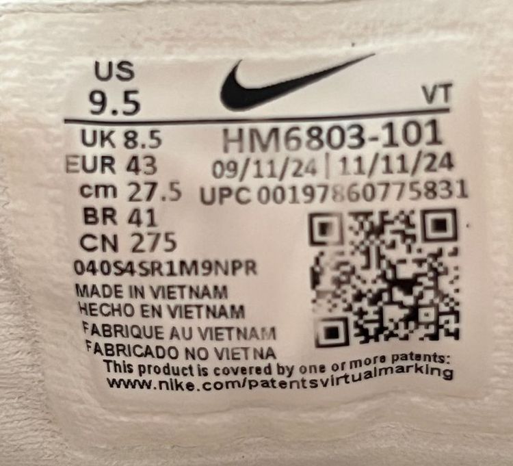 ขาย Nike Vomero 18 size 43/275cm สภาพสวย ของแท้ 100% รูปที่ 10