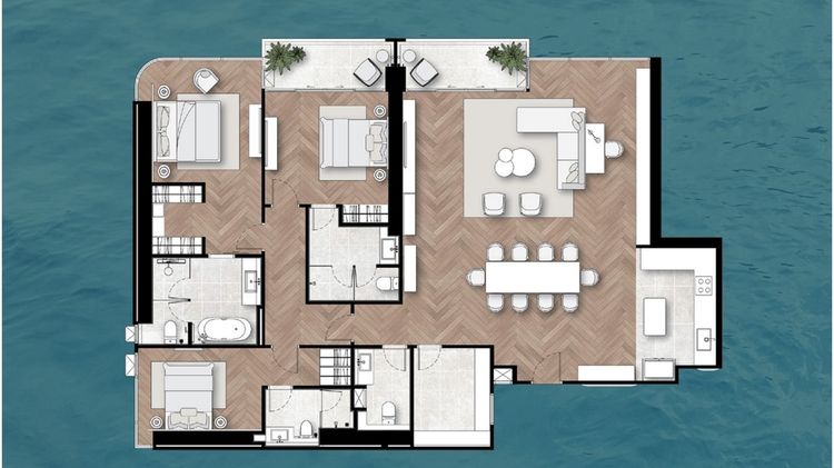 ขายดาวน์ ONE RIVER Rama 3 – Penthouse Unit on 28th Floor