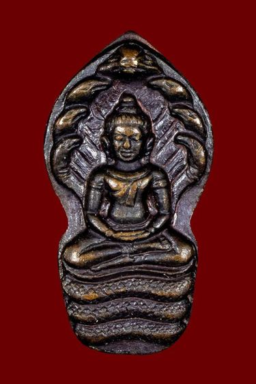 พระนาคปรก ใบมะขาม รุ่นแรก ปี 2517 หลวงปู่ขาว เนื้อนวะ