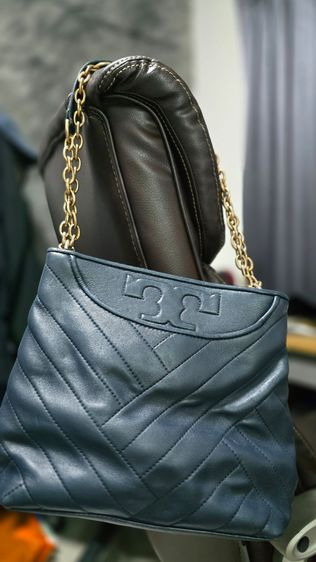 หนังแท้ หญิง น้ำเงิน กระเป๋าหนัง TORY BURCH มือสอง