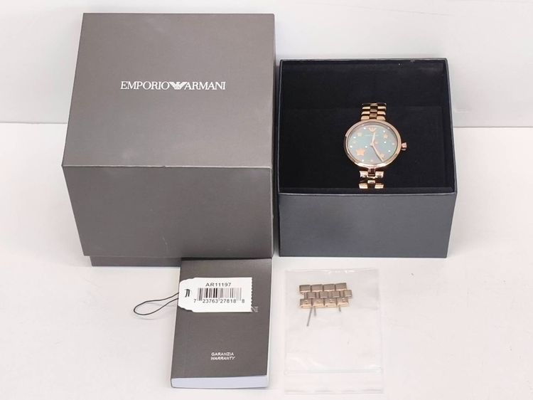 Emporio Armani AR11197 Rose Gold หน้าปัดดาว กล่องครบ ข้อสายครบ สภาพสวย รูปที่ 2