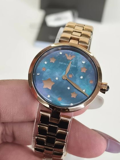 Emporio Armani AR11197 Rose Gold หน้าปัดดาว กล่องครบ ข้อสายครบ สภาพสวย รูปที่ 7